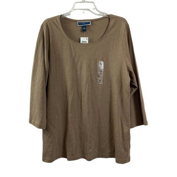 Karen Scott Women's Chestnut Brown Top - Picture 1 of 4